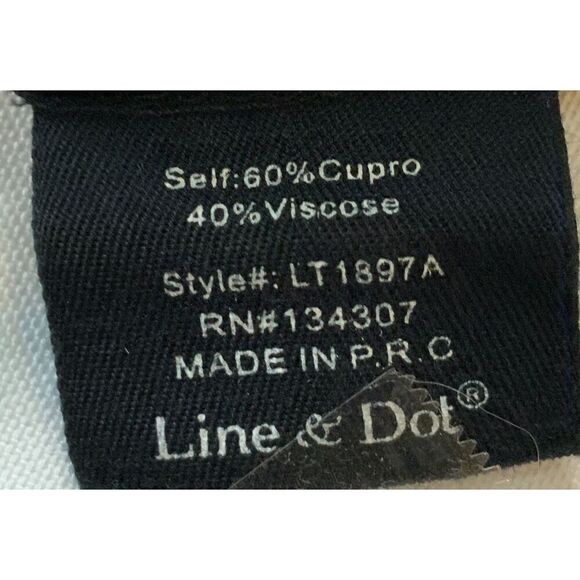 Line + Dot Black Cold Shoulder Long Sleeve V-Neck Coquette Womens Blouse Small - Picture 10 of 11